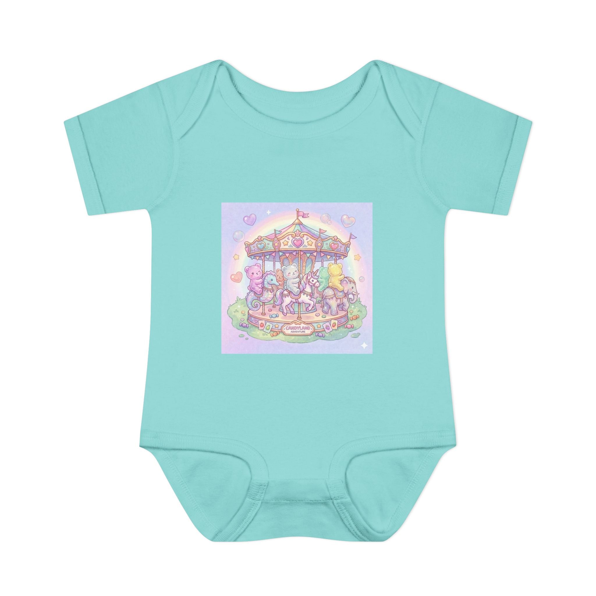 Gooey Gummies Carousel: Pastel Baby Bodysuit