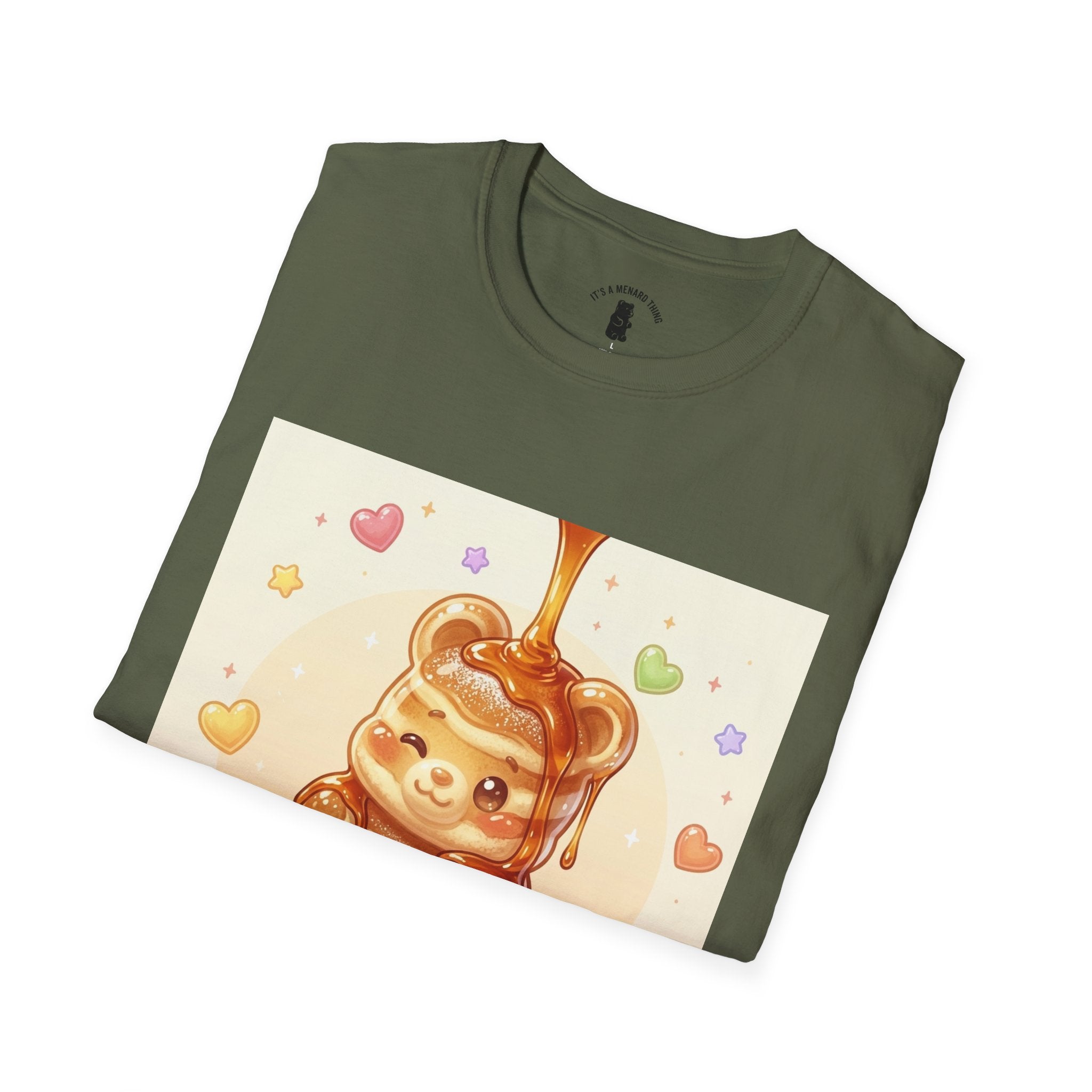 Cute Thick Fluffy Pancake Gooey Gummy Bear — Kawaii Illustration