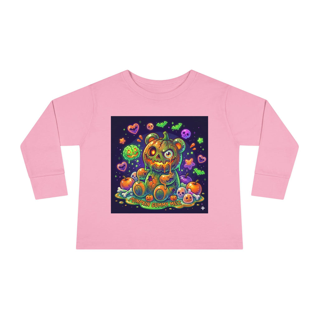 Pumpkin Oozy Bear, Halloween Special- Kids Graphic Long Sleeve Shirt