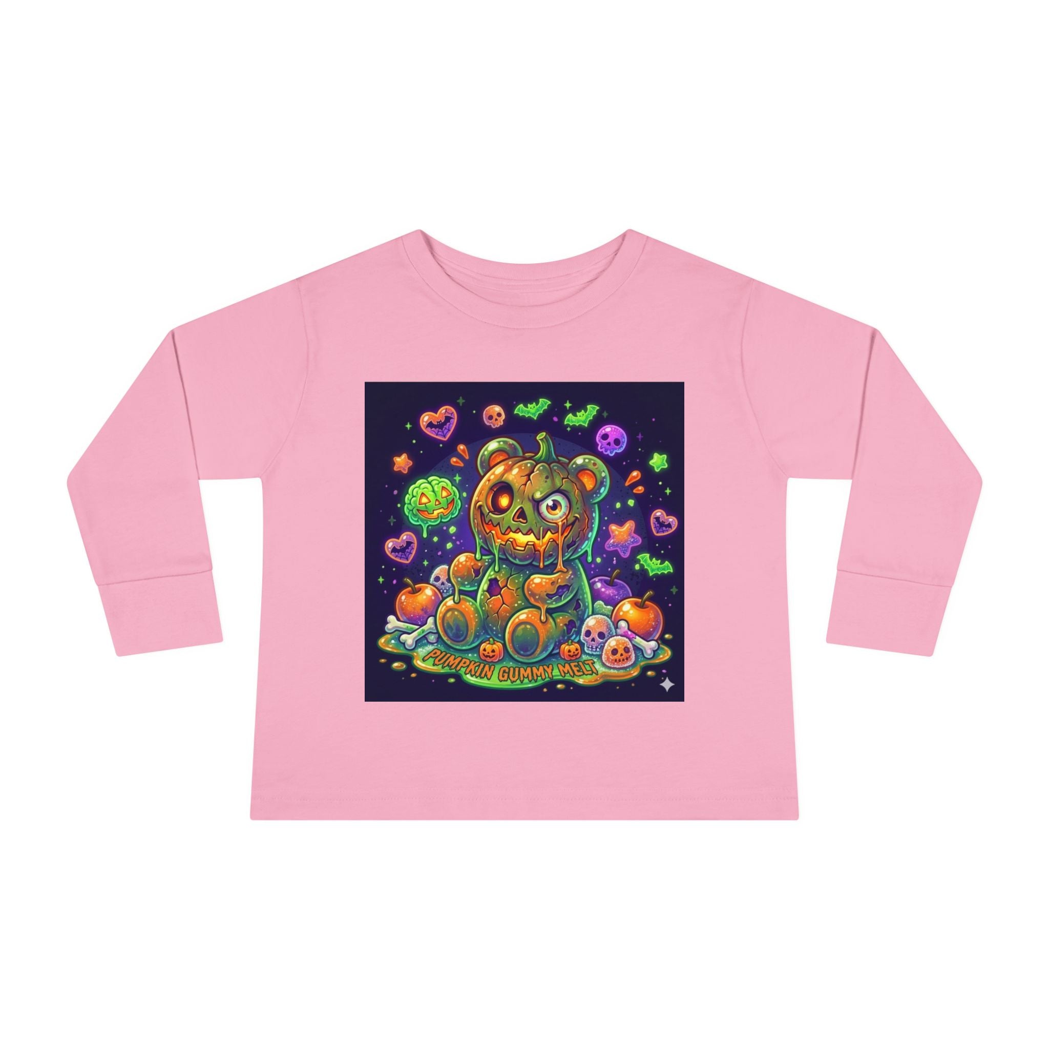 Pumpkin Oozy Bear, Halloween Special- Kids Graphic Long Sleeve Shirt