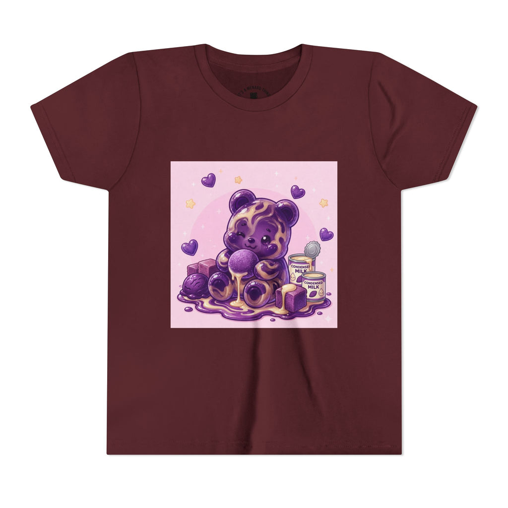 Ube & Condensed Milk Snack roll Gooey Gummy Bear Graphic Youth T-Shirt