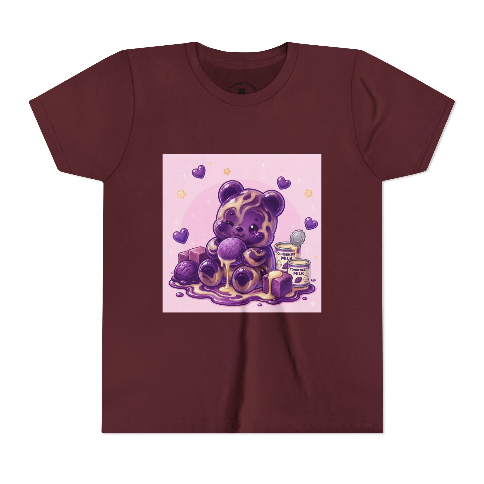 Ube & Condensed Milk Snack roll Gooey Gummy Bear Graphic Youth T-Shirt