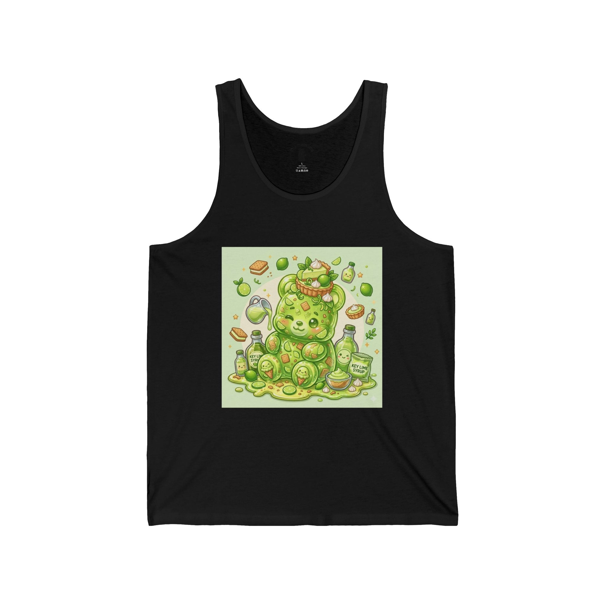 Key Lime Pie & Whipe Cream, Green Gooey Gummy Bear — Kawaii Graphic Tank