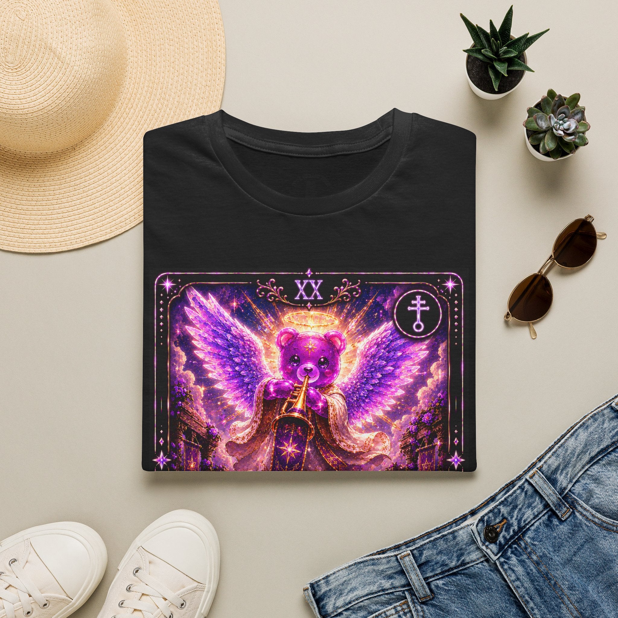 Judgment Tarot Mystic Purple Angel Oozy Bear Gummy Special Addition- Graphic Shirt