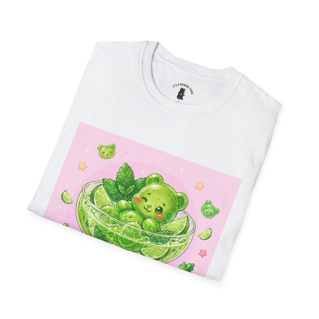Lime Green Smooth Margaritta Boozy Gooey Gummy Bear- Kawaii Graphic T-Shirt