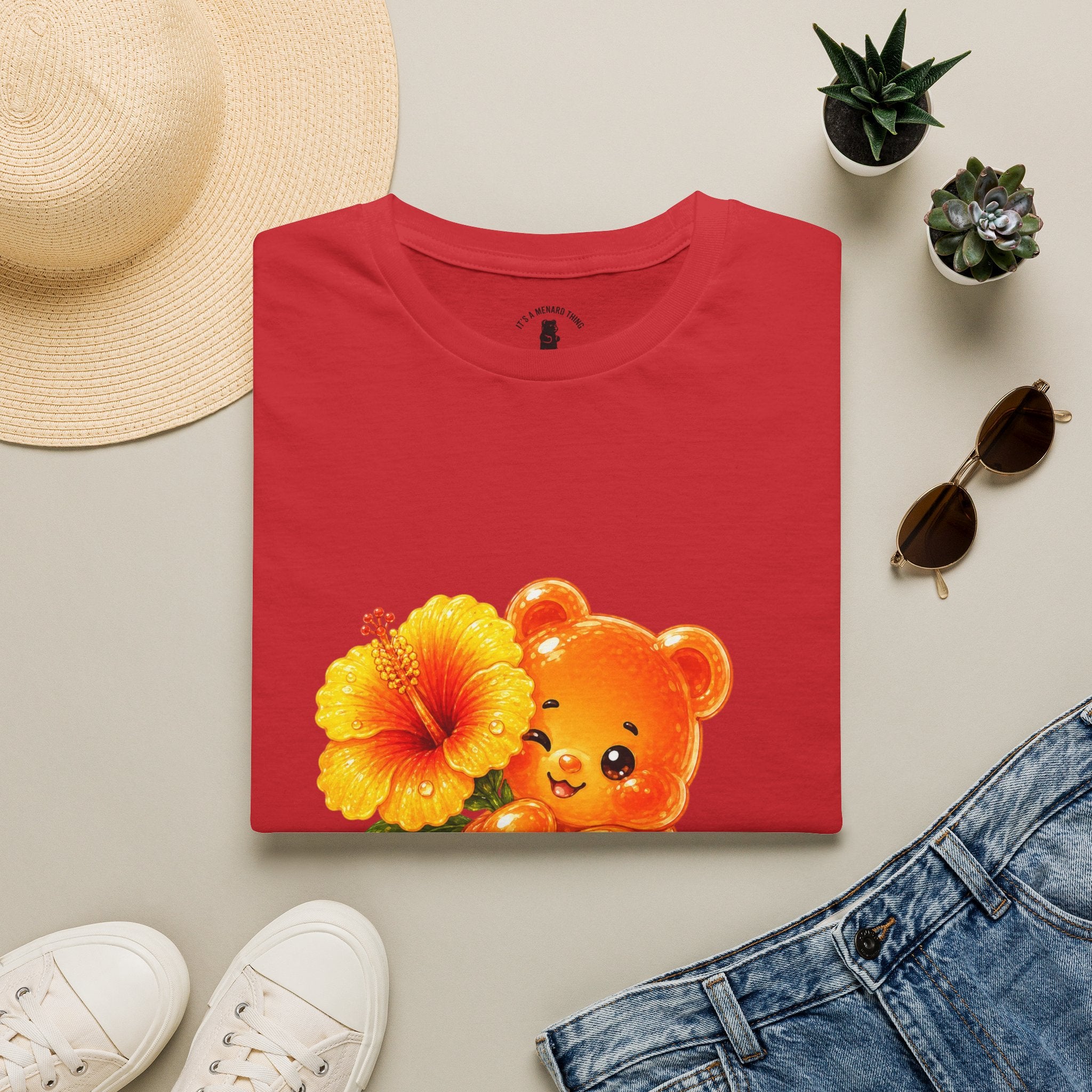 Hello Hibiscus, Orange Oozy Bear Gummy Friend Special Flower Addition- Grap