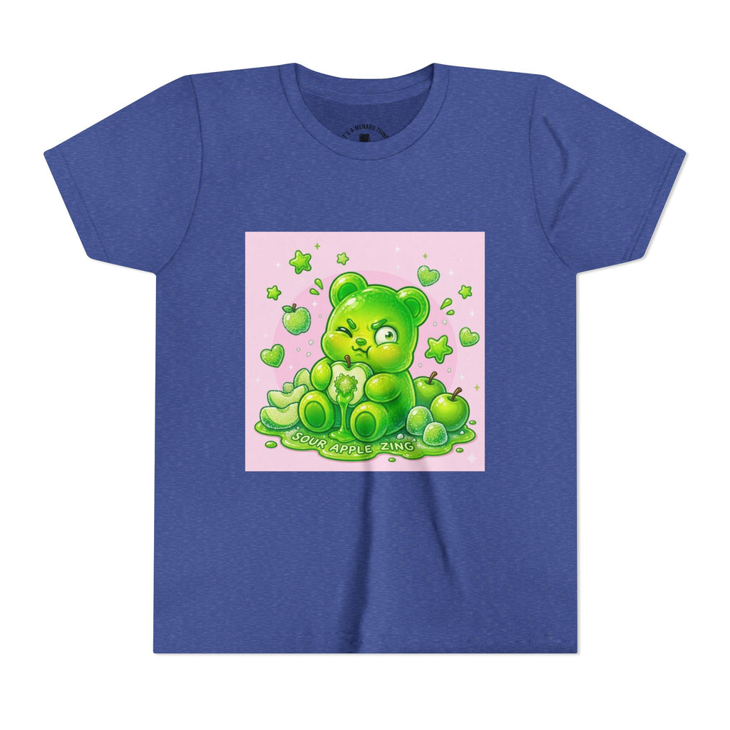 Neon Green Sour Apple Gooey Gummy Bear Graphic Youth Shirt