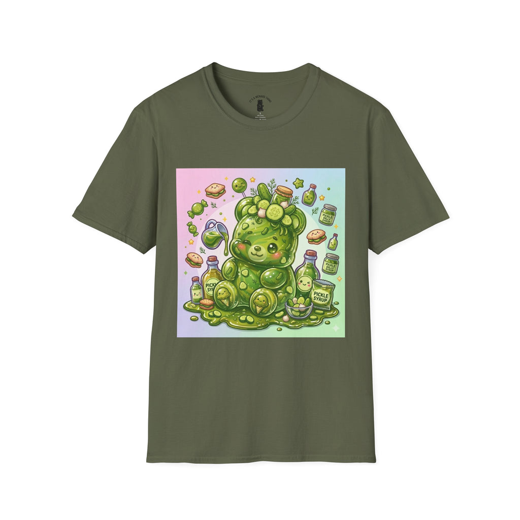 Sour Dill Pickle, Exotic Gooey Gummy Bear — Kawaii Graphic T-Shirt