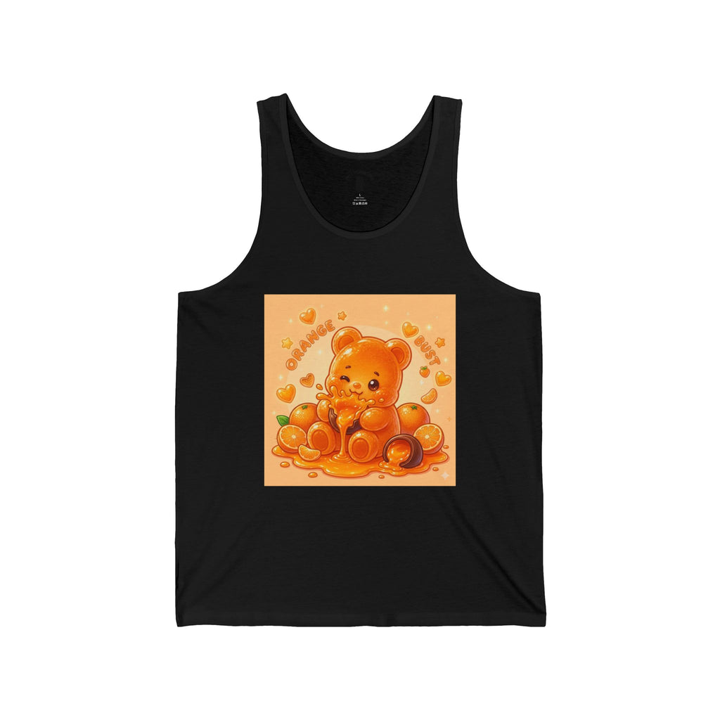 Orange Burst Surprise, Gooey Gummy bear Friend — Kawaii Graphic Tank top