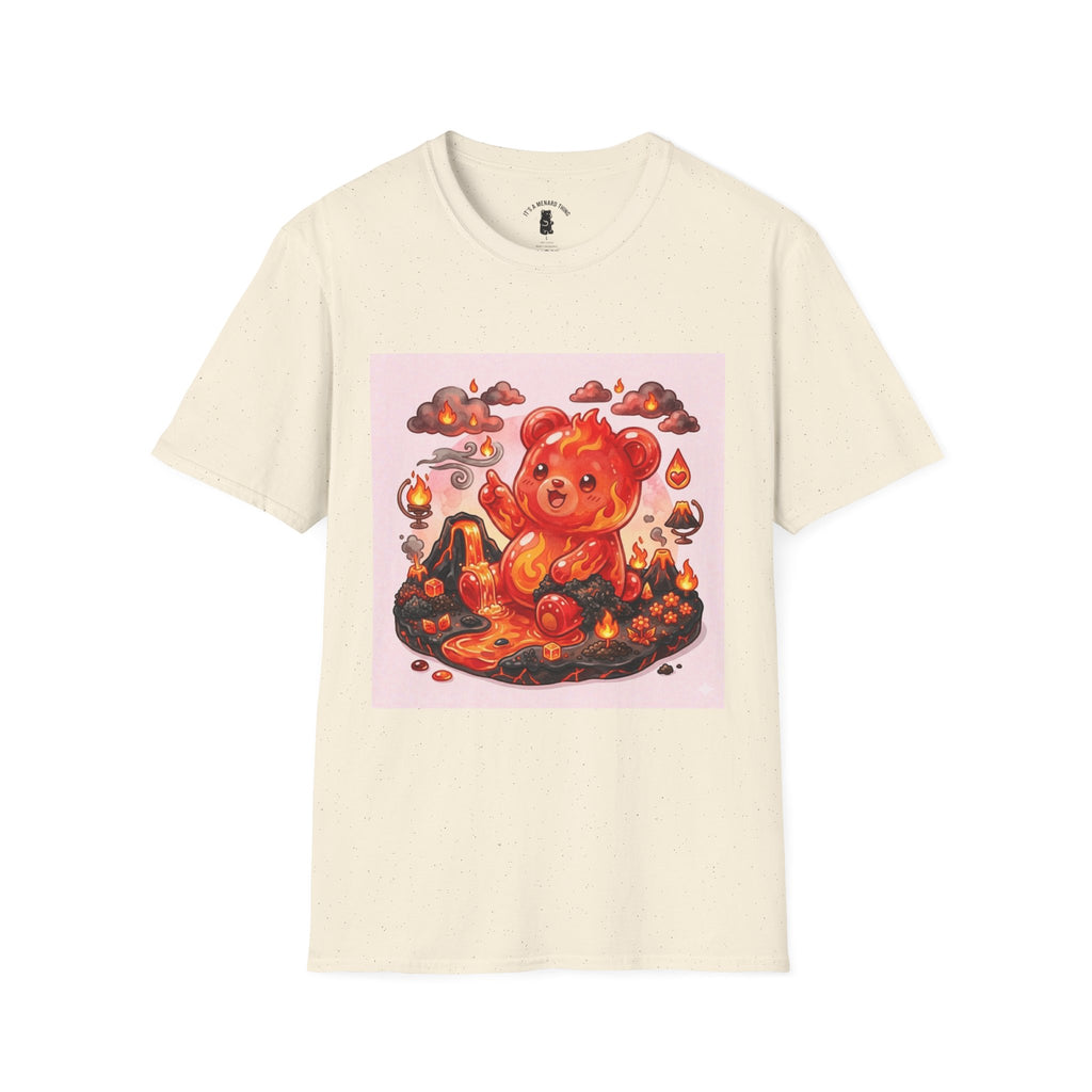 Elemental, Fire Style Volcano Red Gooey Gummy Bear — Cute Graphic T-Shirt