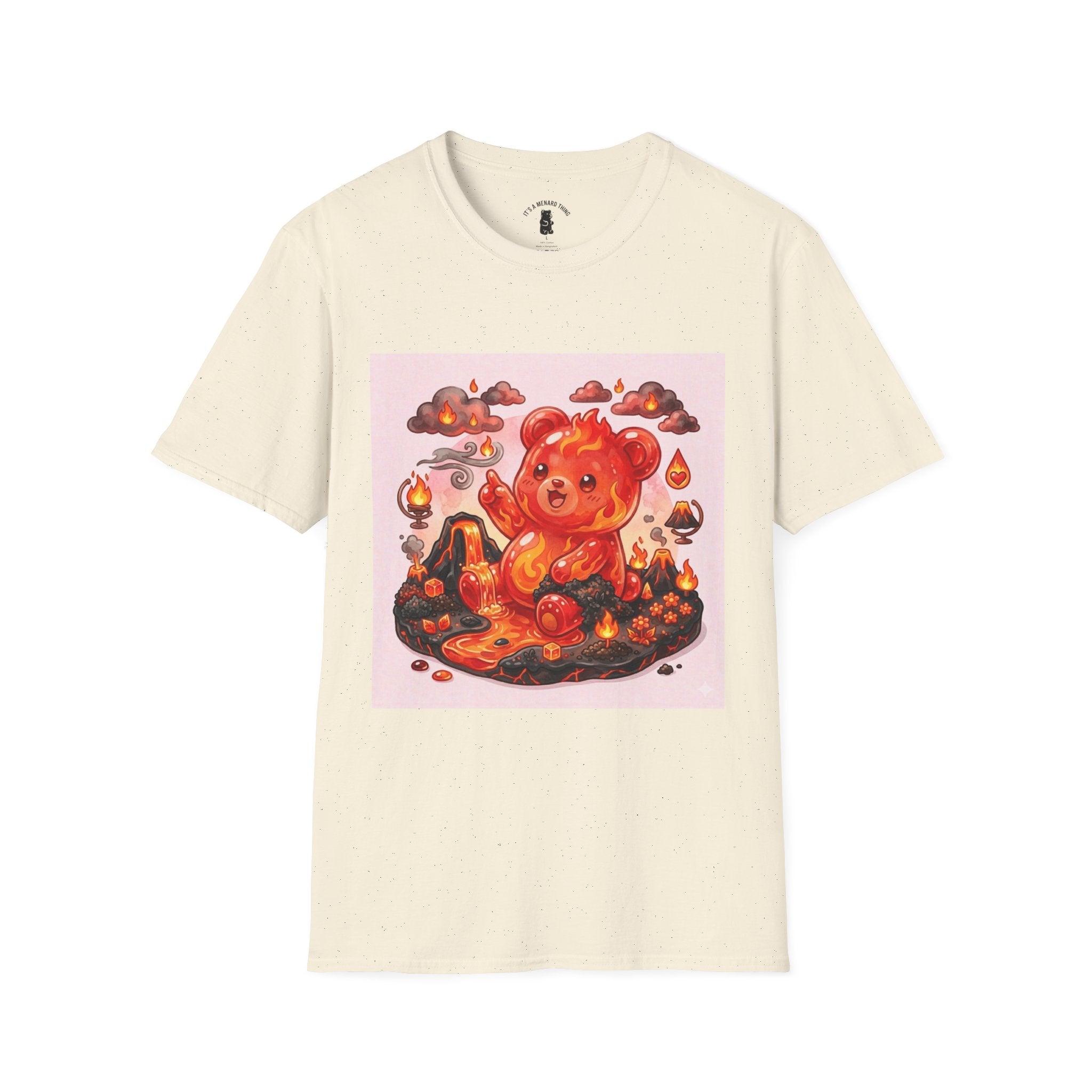 Elemental, Fire Style Volcano Red Gooey Gummy Bear — Cute Graphic T-Shirt