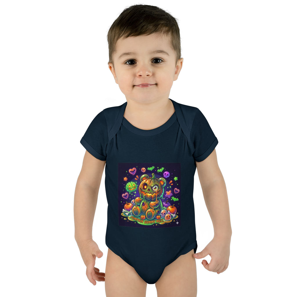Halloween Pumpkin Head Gooey Gummy Bear - Infant Onesie