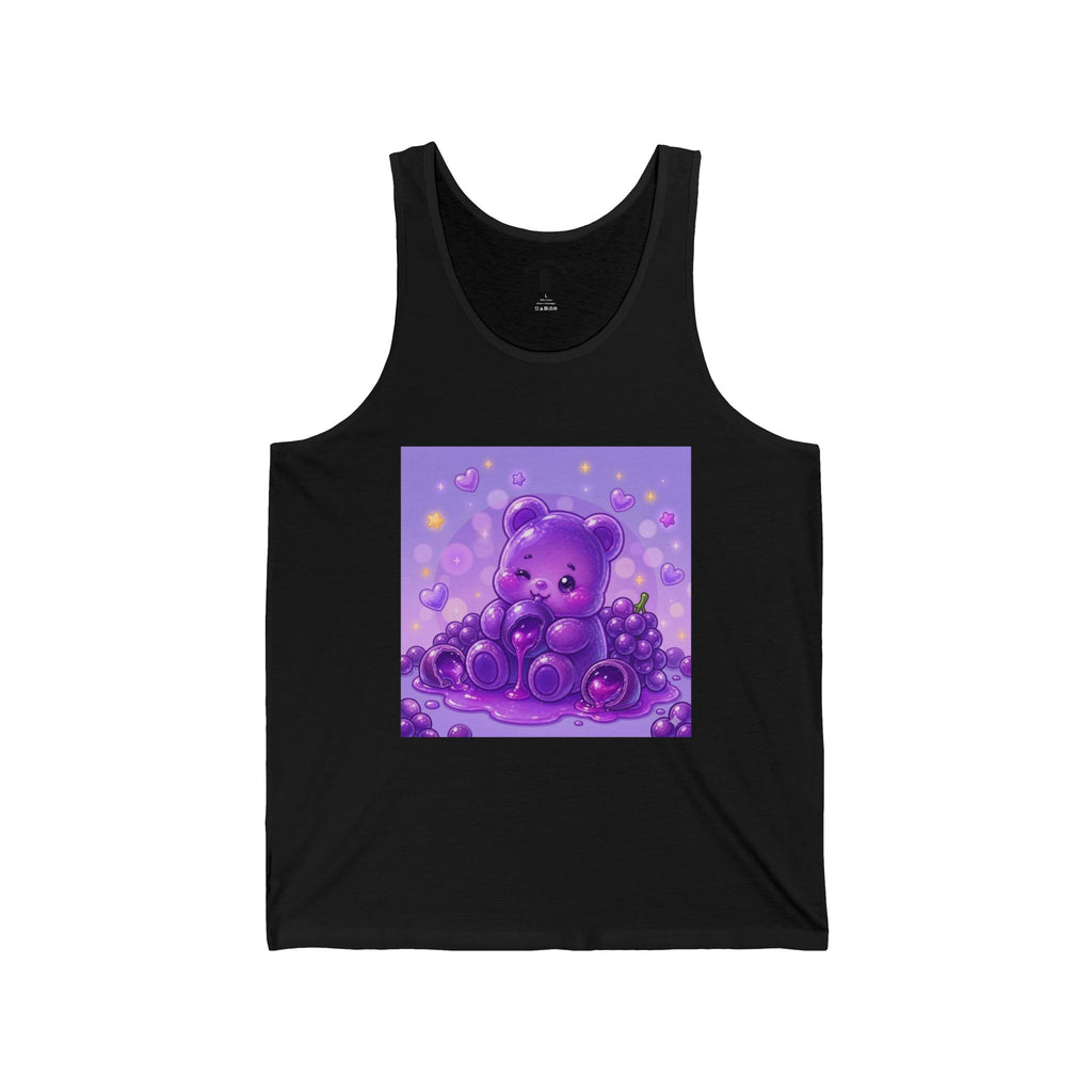 Gooey Grape Purple Gummy Bear -Kawaii Graphic Tank Top