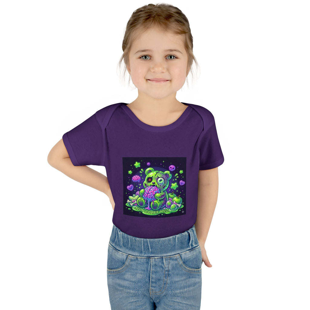 Baby Bodysuit — Neon Zombie Halloween Gooey Gummy Bear