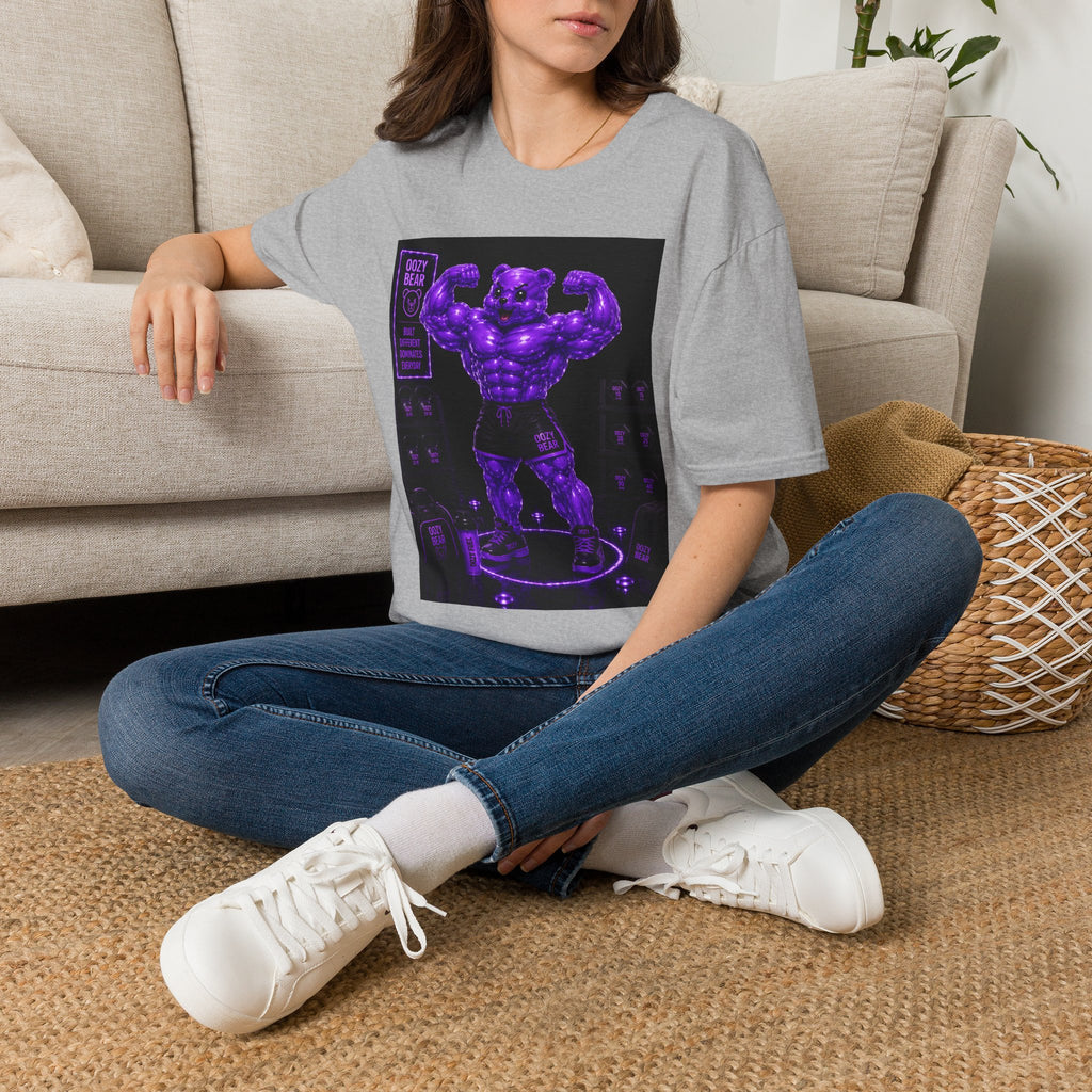 Flexing Muscles, After Workout Oozy Buff Bear Gym Gummy- Adult Graphic Shirt