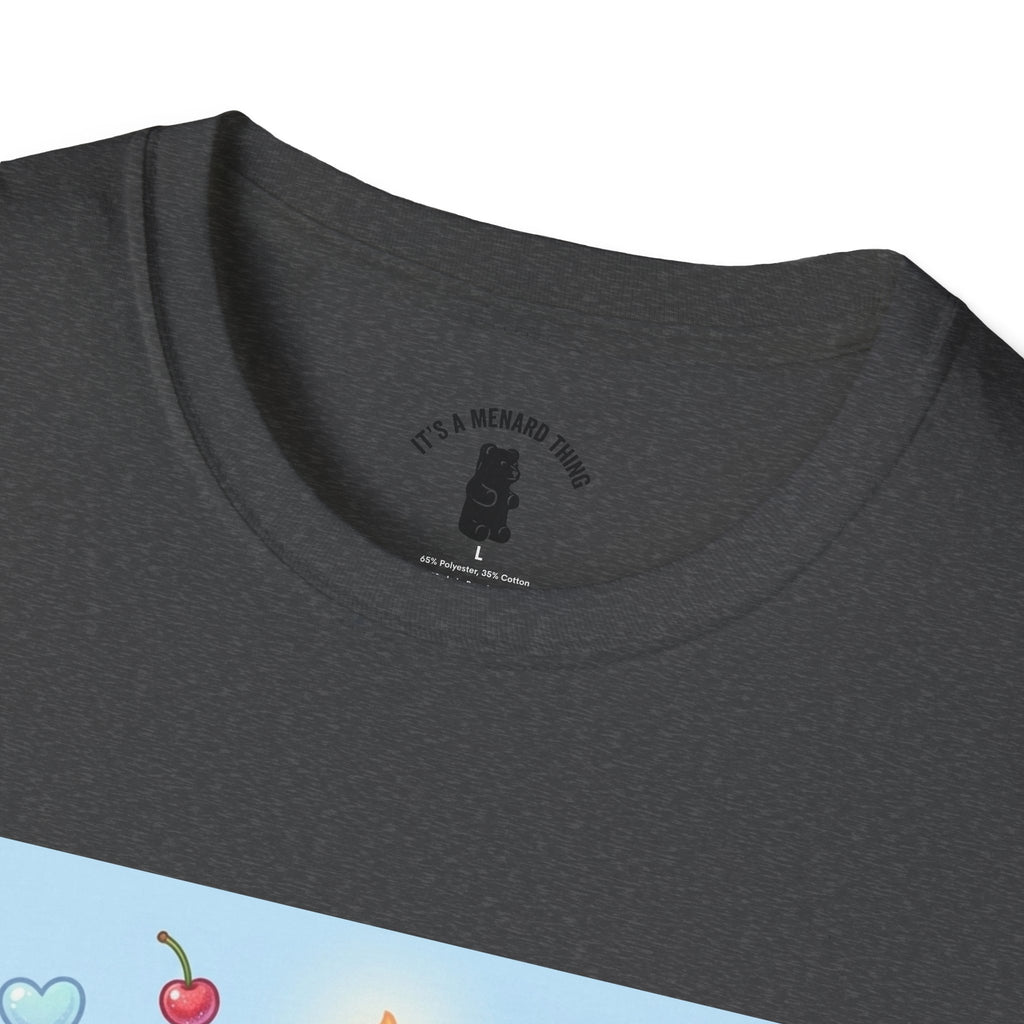 Cute Angel Food Cake, White Gooey Gummy Bear — Kawaii Graphic Tee