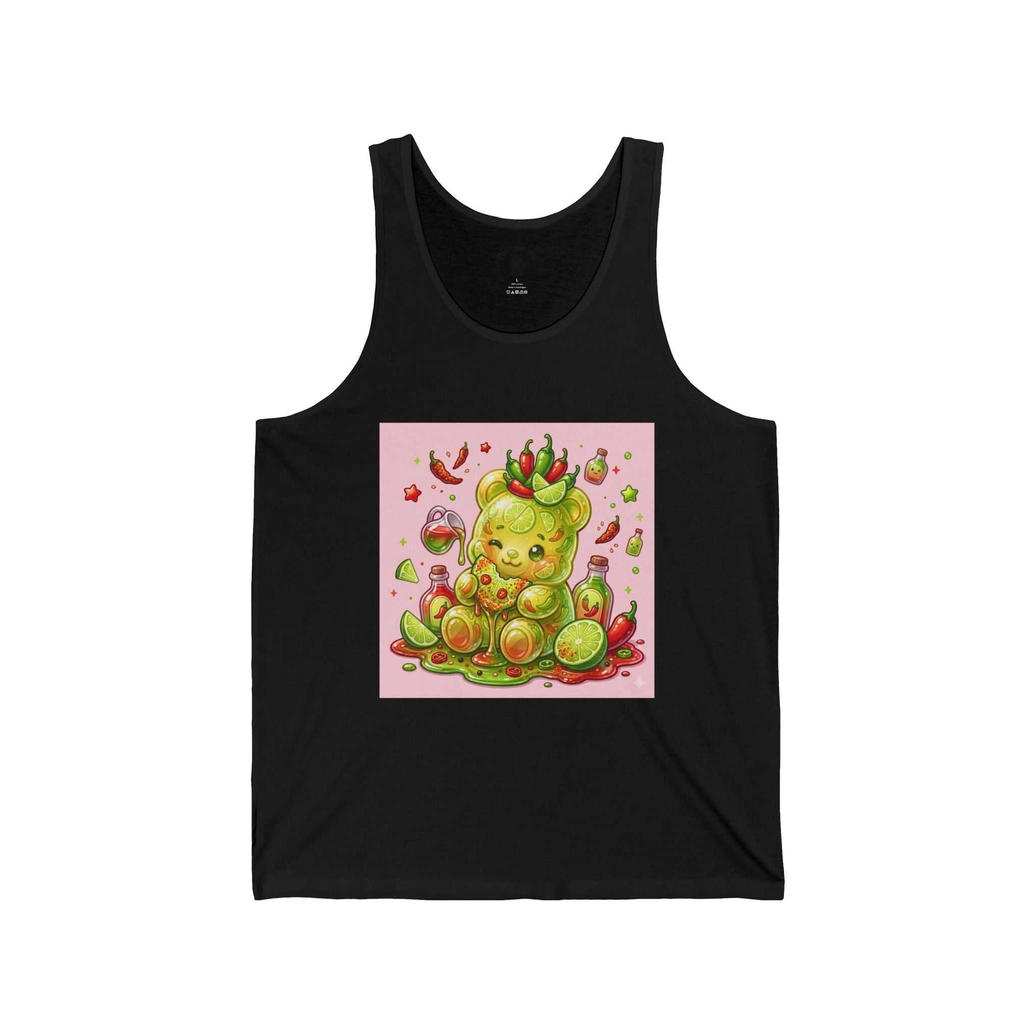 Sweet Chili & Lime, Exotic Gooey Gummy Bear Friend — Kawaii Graphic Tank Top