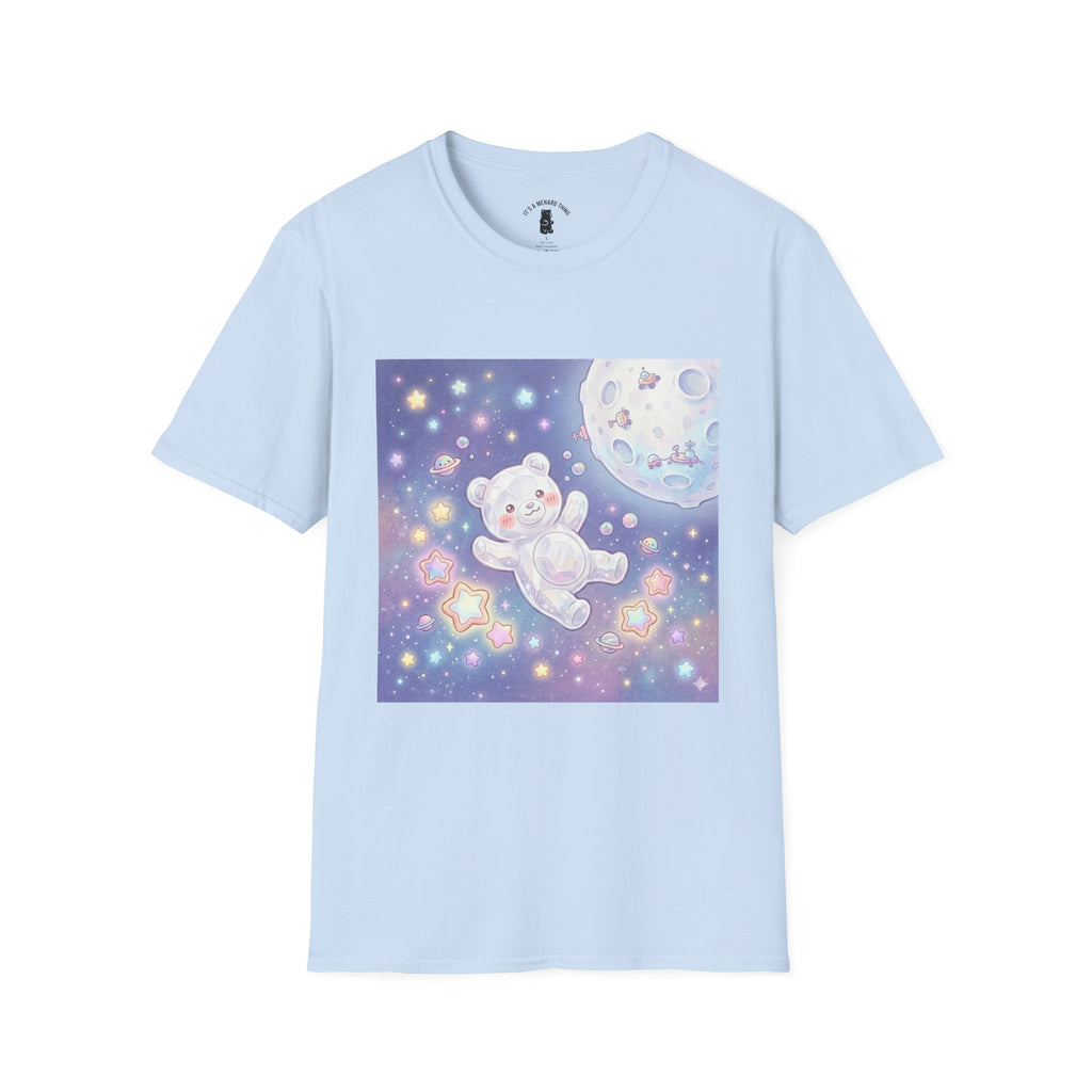Float Me To The Moon, Crytal White Gooey Gummy Bear — Pastel Graphic T-Shirt