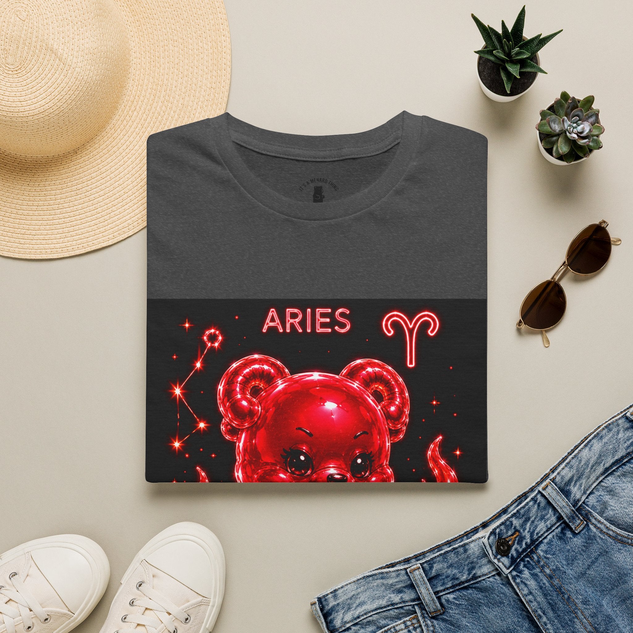 Aries Zodiac Oozy Bear Friend Astrology Special Addition- Graphic Shirt