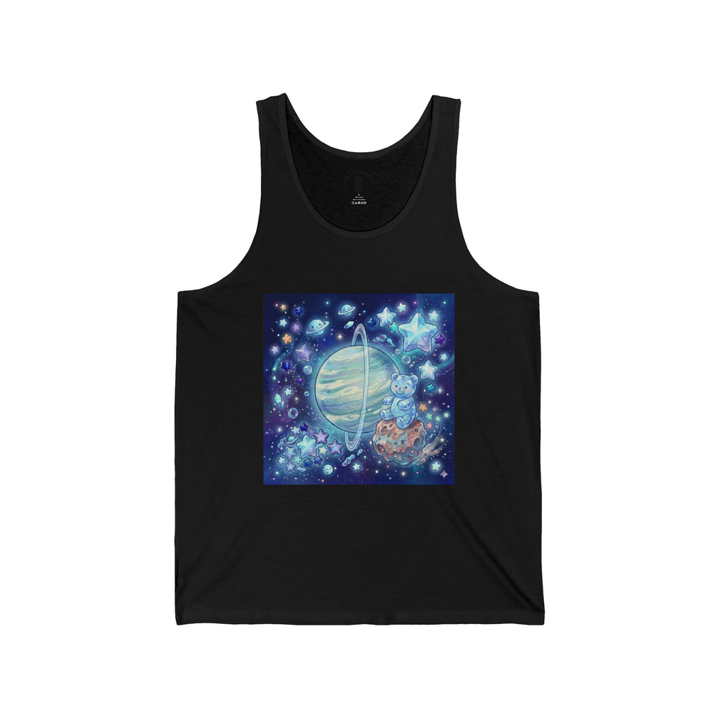 Passing by Uranus, Special Blue Gooey Gummy Bear — Cute Illustration Tank Top