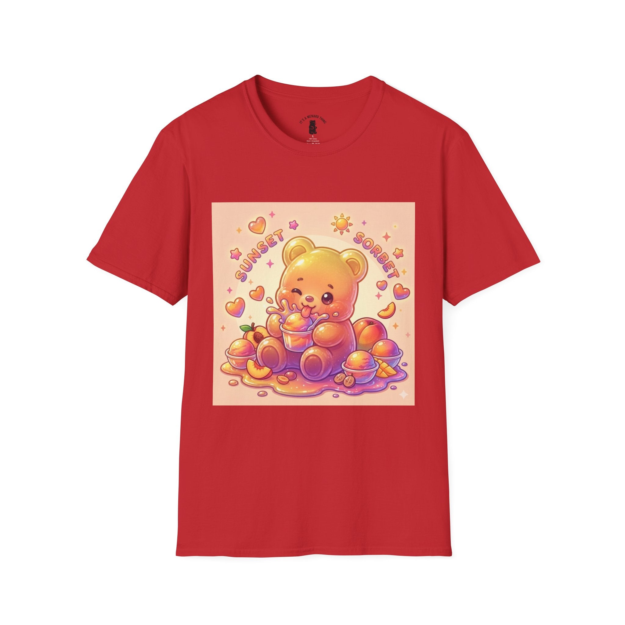 Cute Sunny Sunrise Sorbet Gooey Gummy Bear T-Shirt — Kawaii Graphic Tee