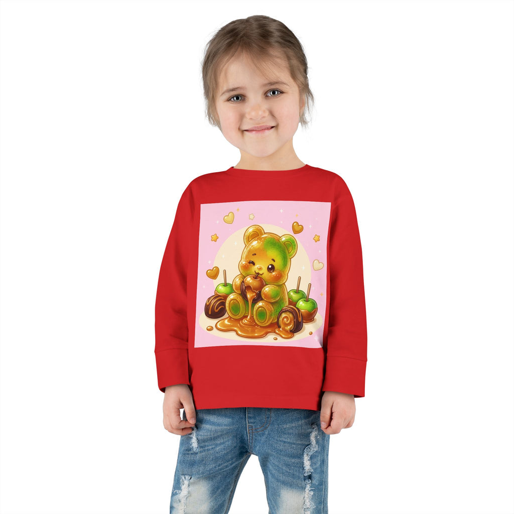 Carmel Apple Special, Oozy Bear Gummy Friend- Kids Graphic Long Sleeve Shirt