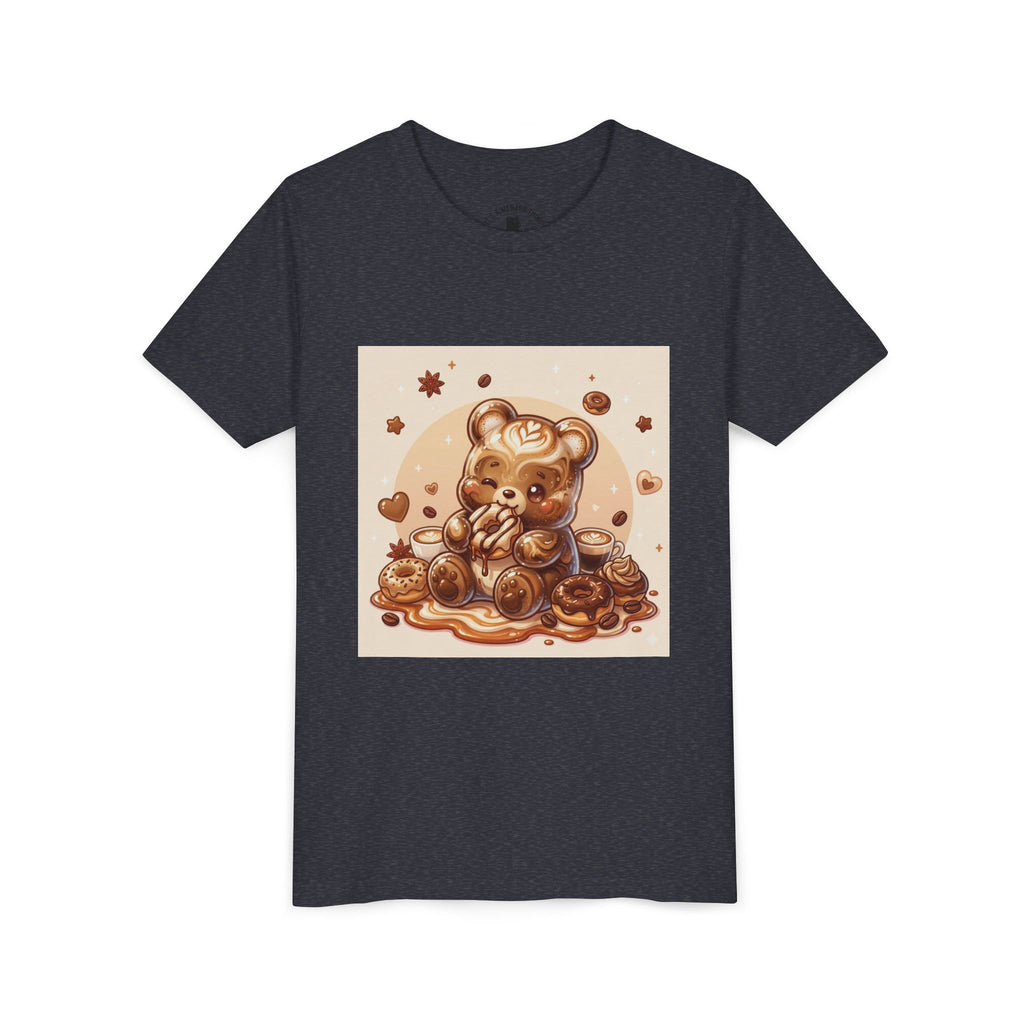 Coffee & Donuts Gooey Gummy Bear Graphic Kids Shirt