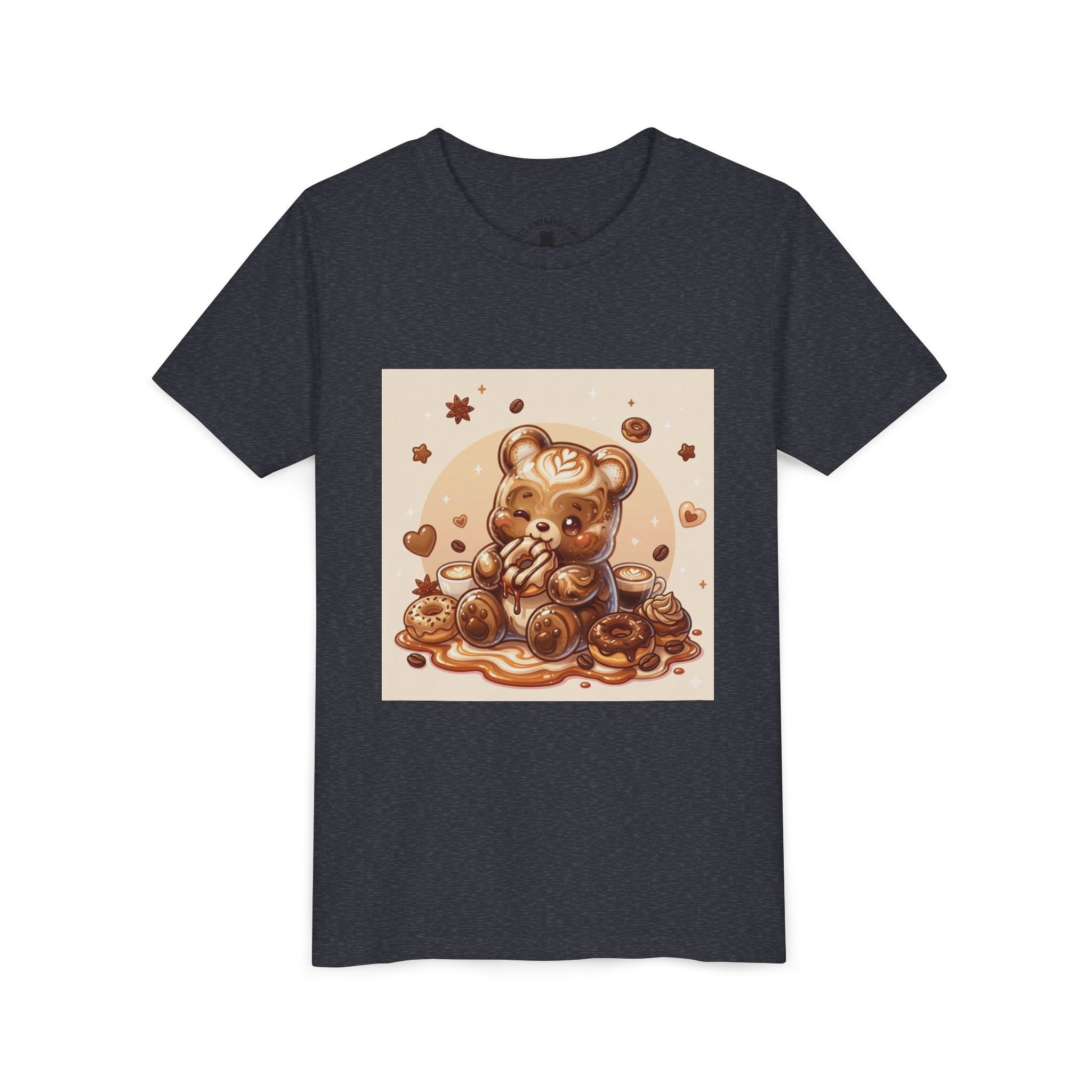 Coffee & Donuts Gooey Gummy Bear Graphic Kids Shirt