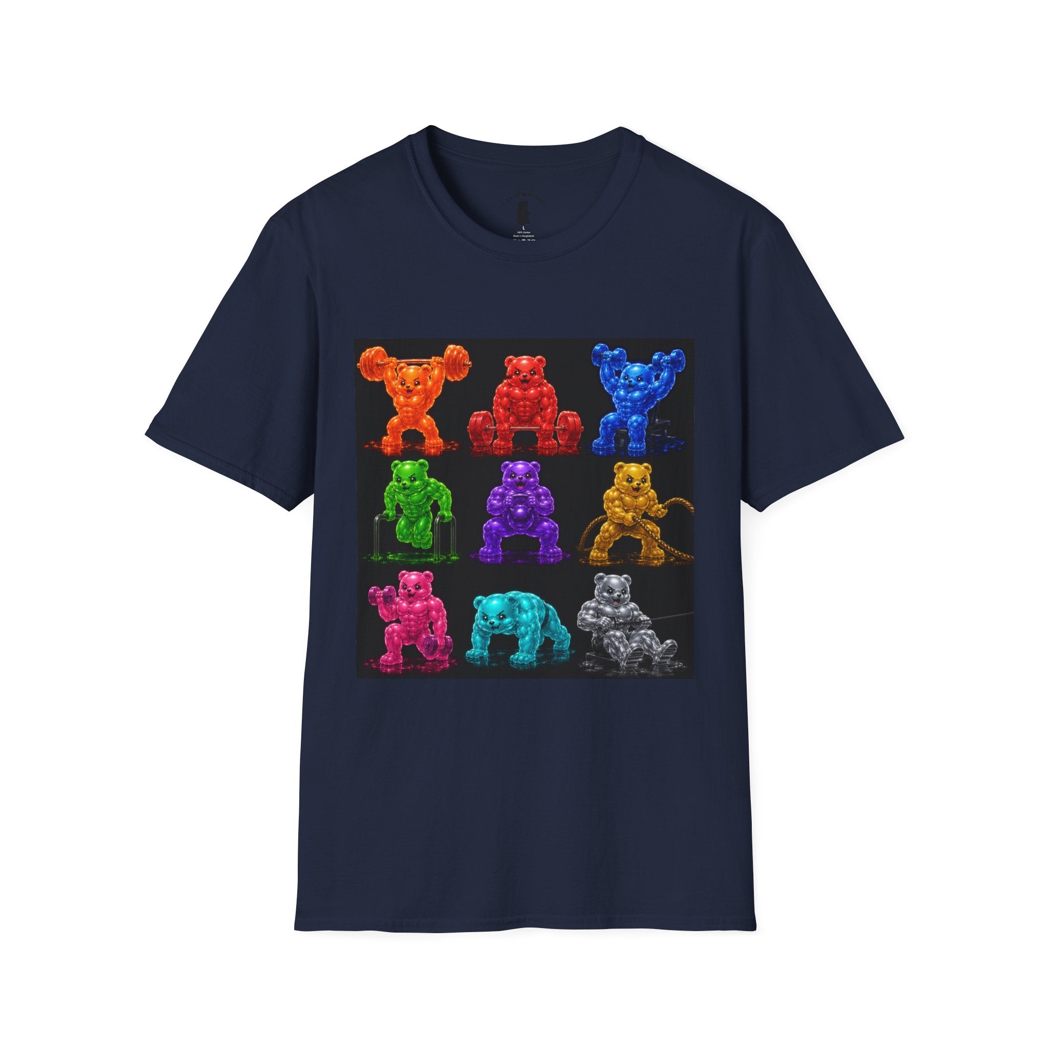 Gummy Grid of Oozy Buff Bears Workout- Adult Graphic Shirt