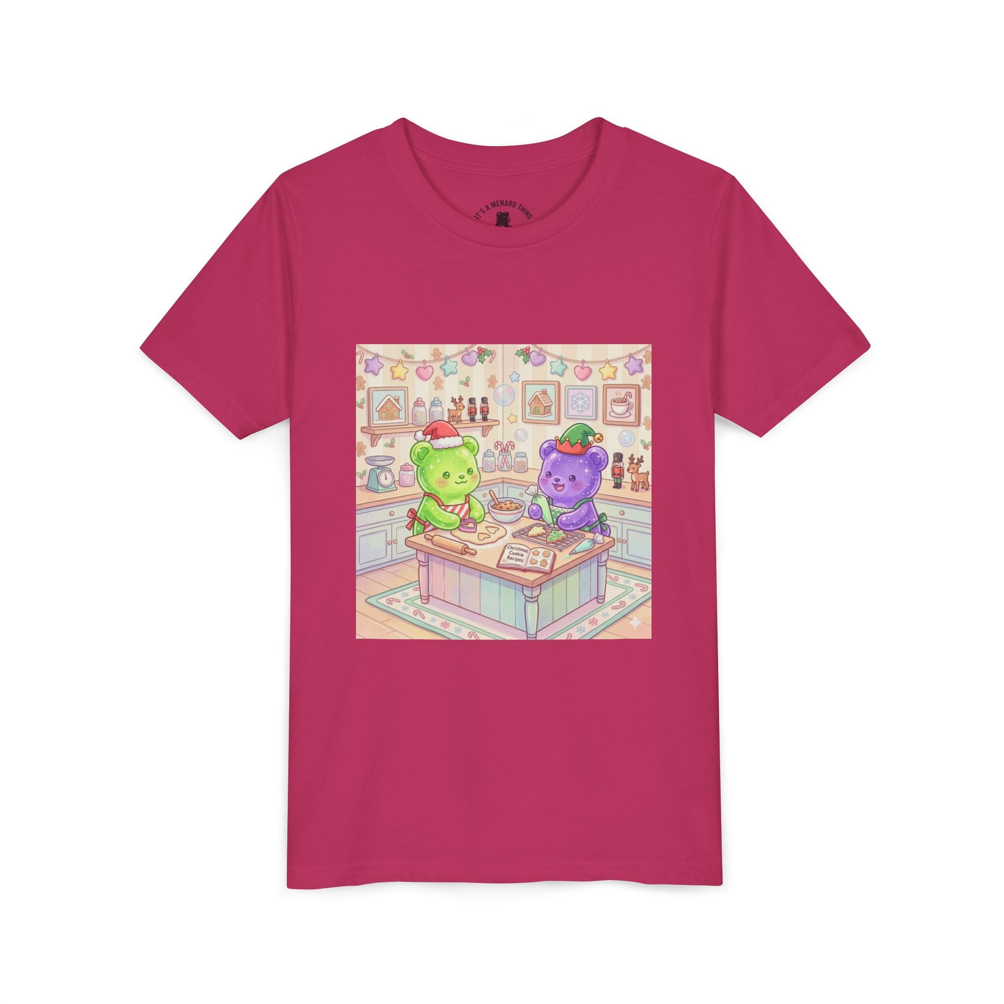 Gooey Gummies making Holiday Cookies T‑Shirt — Cute Pastel Kitchen Baking Design
