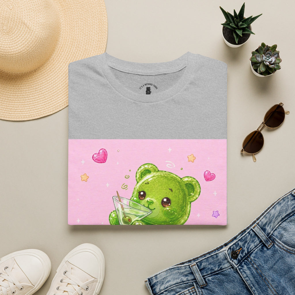 Yummy Martini, Green Oozy Boozy Gummy Drinking Pal- Kawaii Graphic Shirt