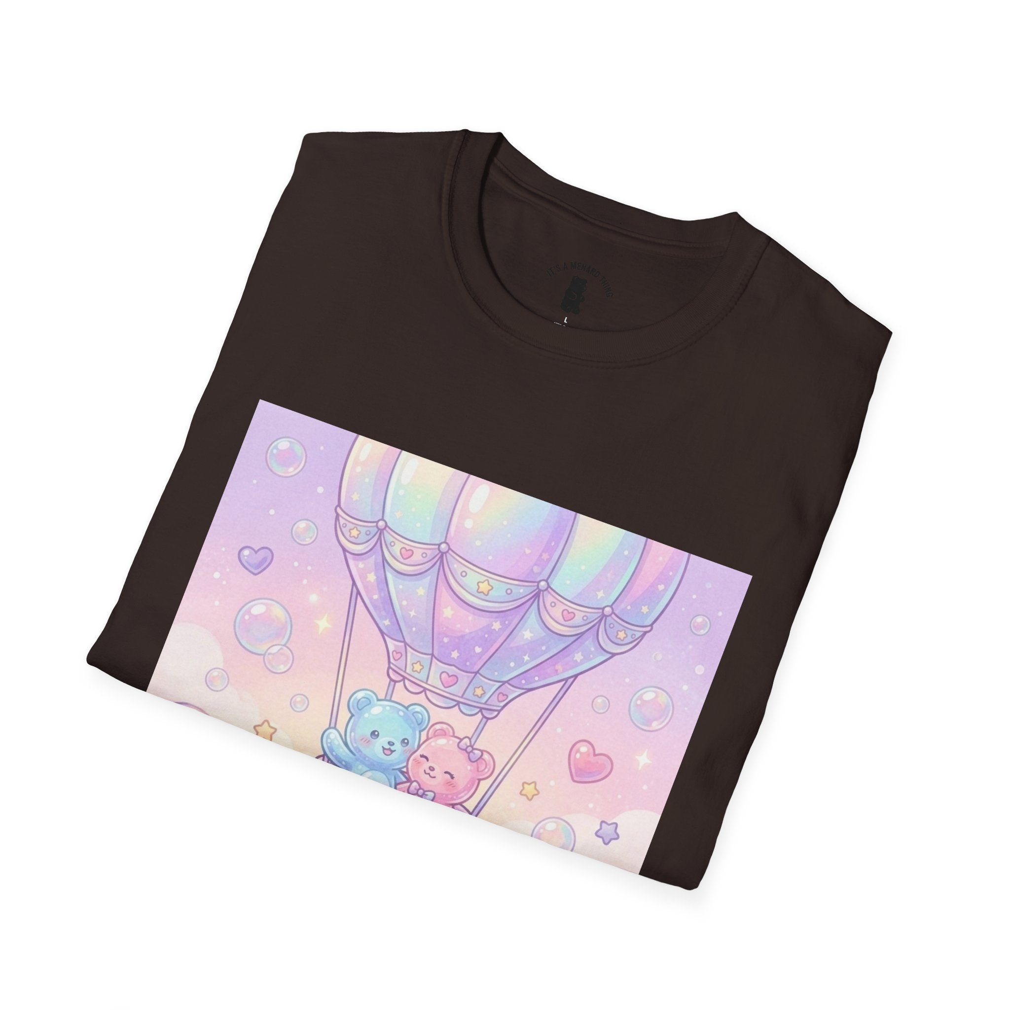 Hot Air Balloon Romantic Adventure, Dou Gooey Gummy Bears— Pastel Kawaii Graphic T-Shirt