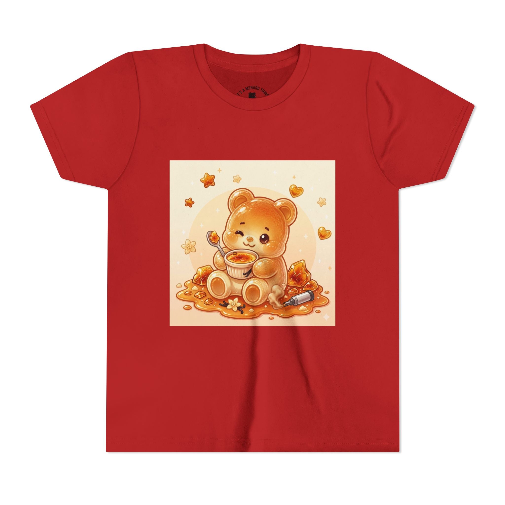 Cream Brulé Crunch Gooey Gummy Bear Graphic Youth Shirt