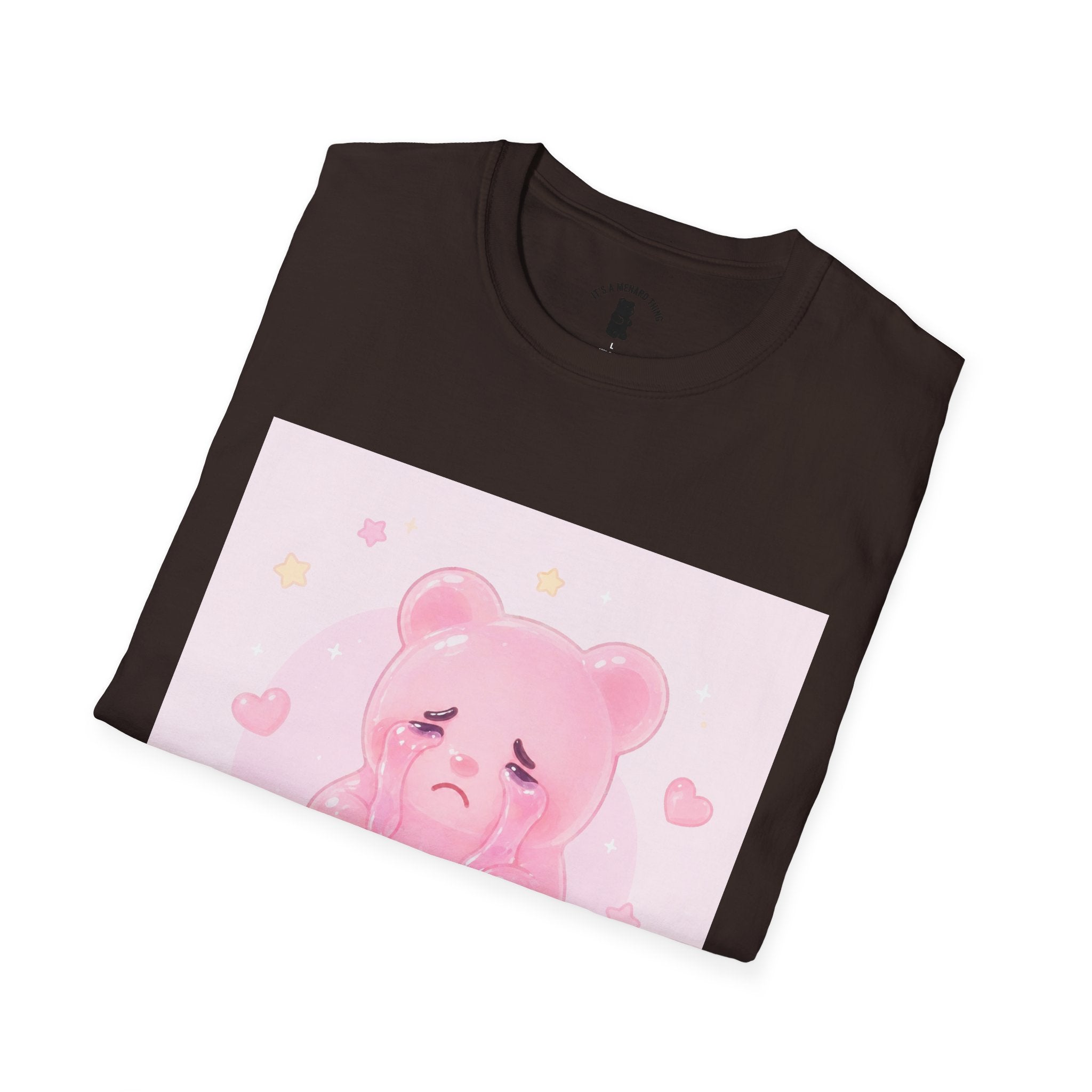 Crying Pink Gooey Gummy Bear- Graphic Tee