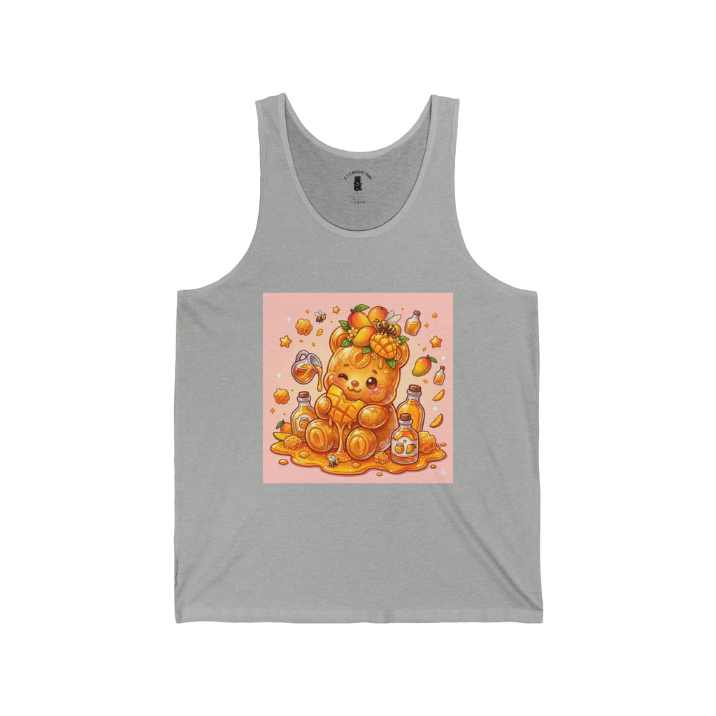 Delicous Ripe Mango, Exotic Fruit Gooey Gummy Bear — Kawaii Graphic Tank Top