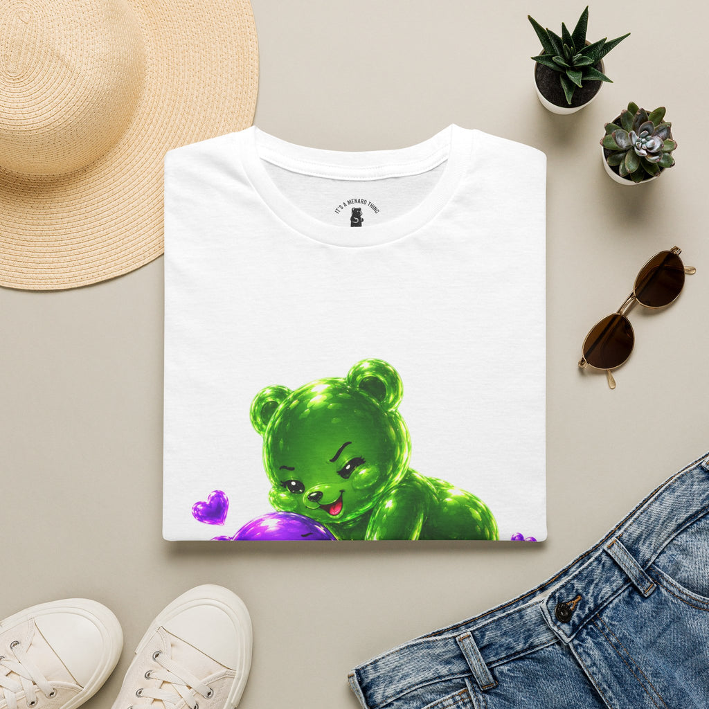 Wrestling Around, Special Neon Addition Oozy Bear Gummy Couple- Graphic Shirt (Adults Only)