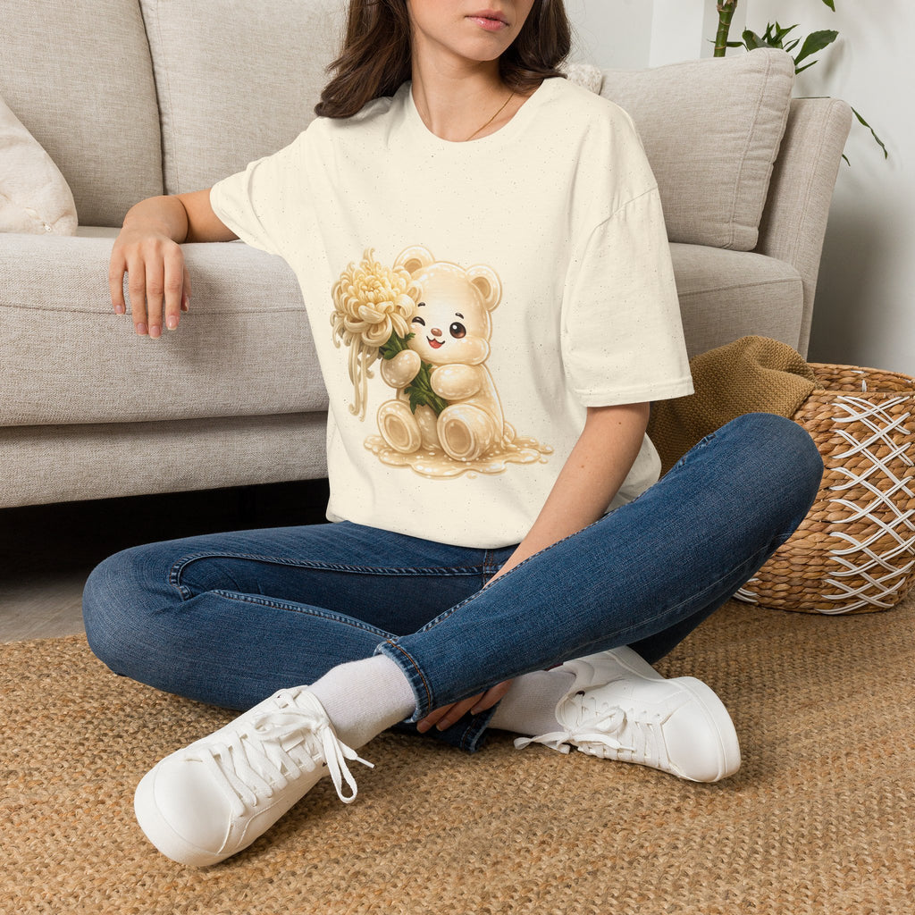 Chrysanthemum Special, Cream Oozy Bear Friend Special Flower Additon- Graphic Shirt
