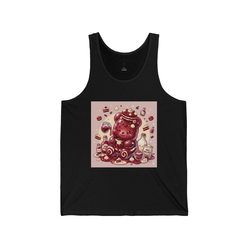Special Red Velvet Cake & Frosting, Gooey Gummy Bear — Cute Illustration Tank