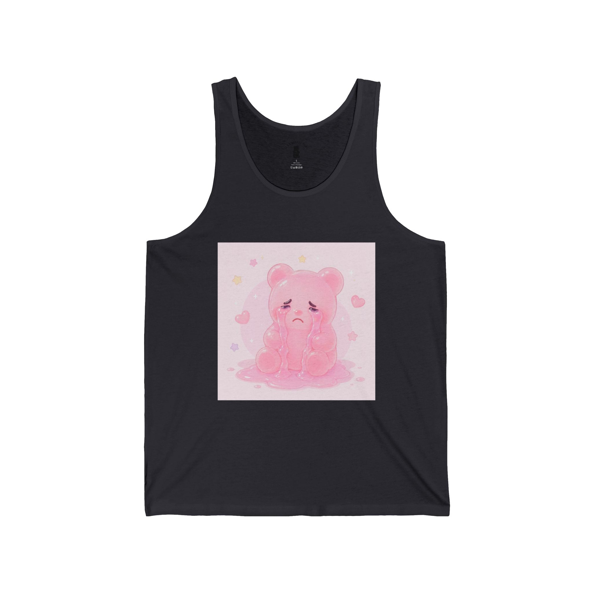 Pink Crying Gooey Gummy Bear  – Cute Pastel Sleeveless Shirt