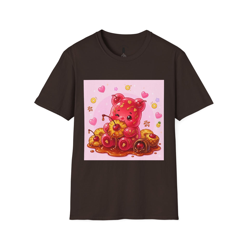 Kawaii Pineapple & Candied Cherries Gooey Gummy Bear — Cute Graphic T-Shirt