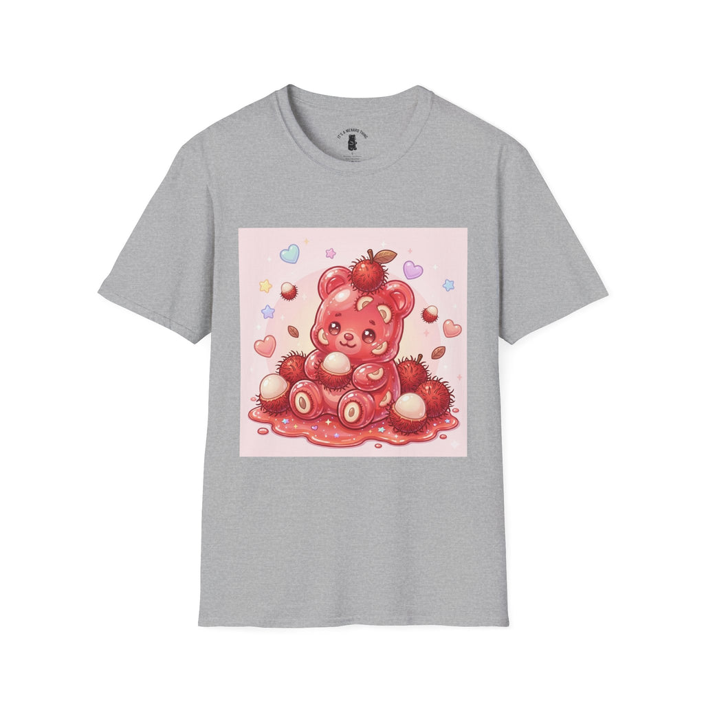 Frech Lychee Fruit, Yummy Oozy Gummy Bear Friend— Kawaii Graphic Shirt