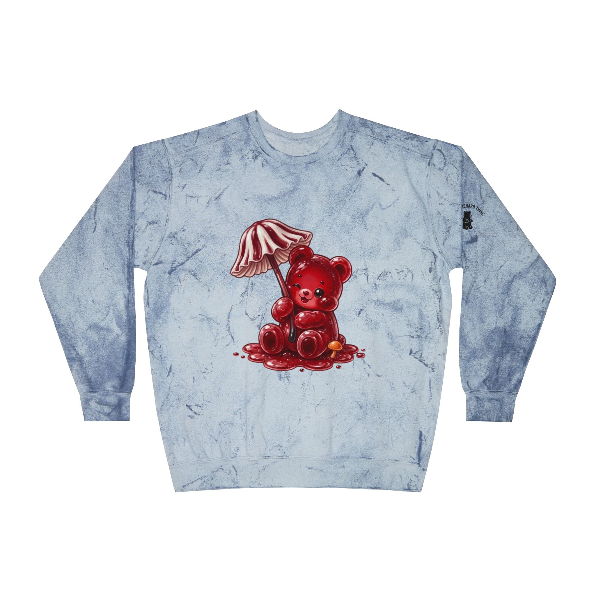 Special Red Stripped Mushroom, Gooey Gummy Bear -Kawaii Graphic Sweatshirt