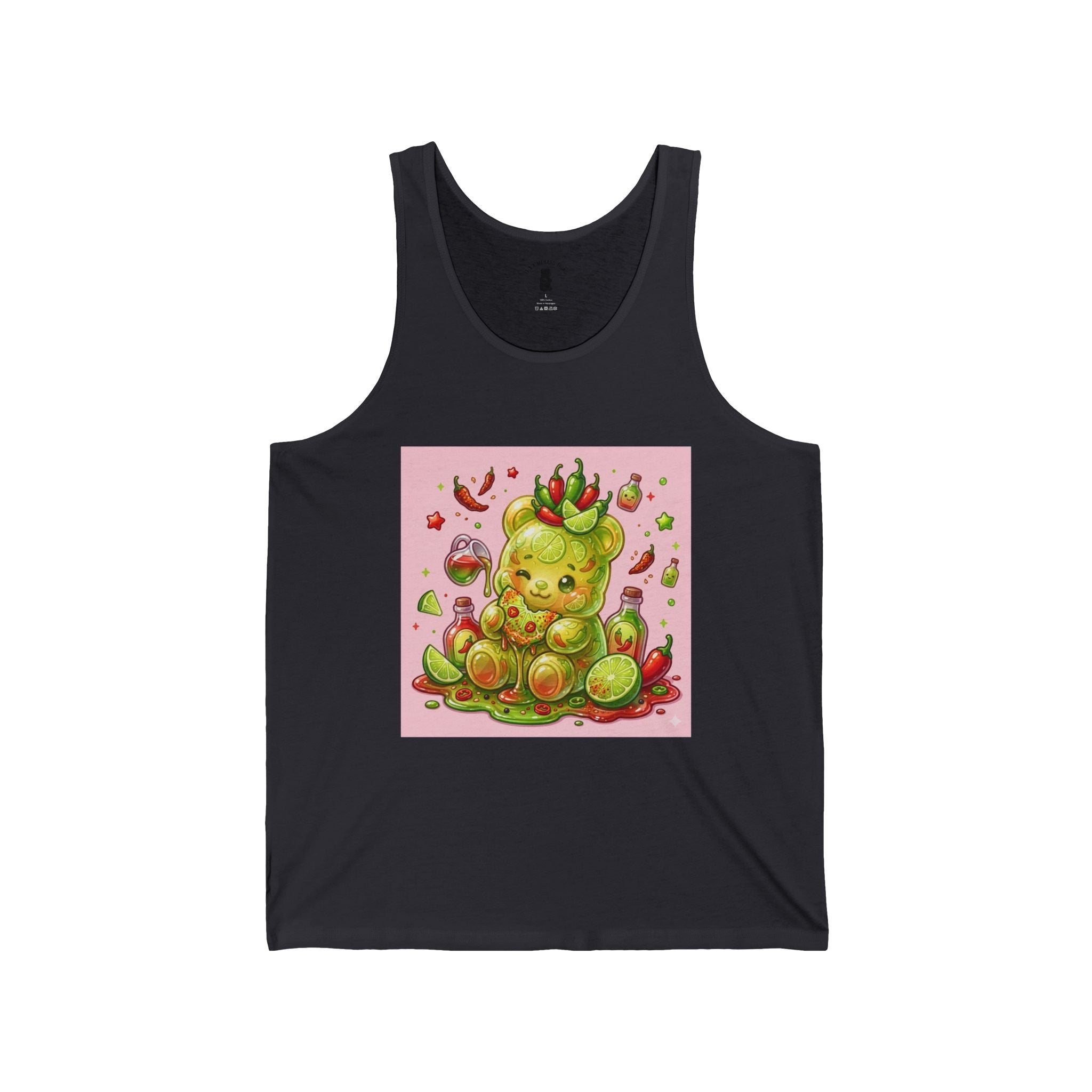 Sweet Chili & Lime, Exotic Gooey Gummy Bear Friend — Kawaii Graphic Tank Top