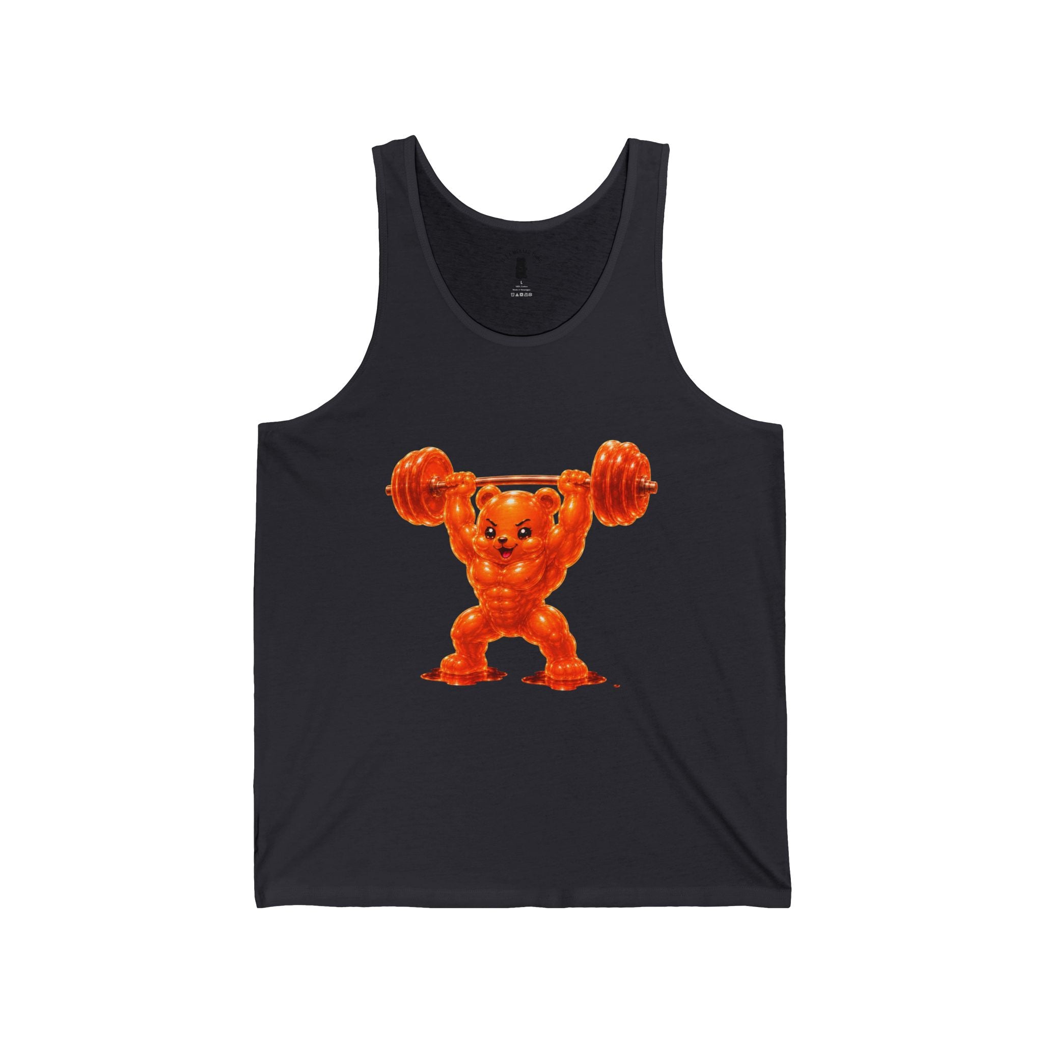 Shredded Orange Buff Oozy Bear, Special Addition Gym Style- Graphic Tank Top