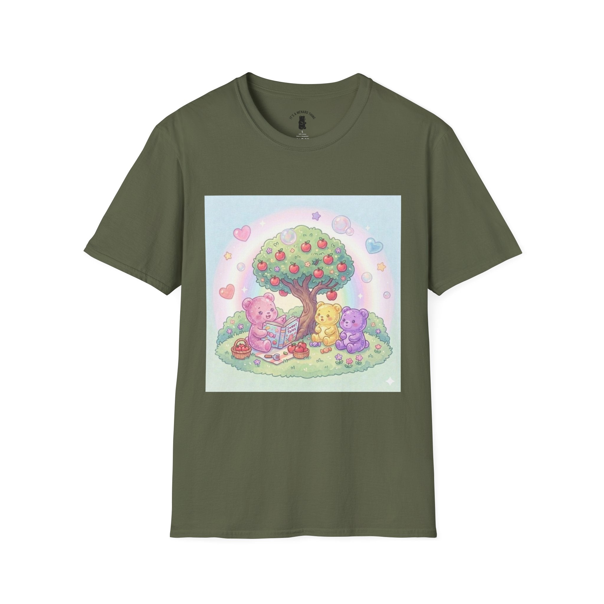 Story time with Friends, Gooey Gummy Bears— Kawaii Graphic T-Shirt