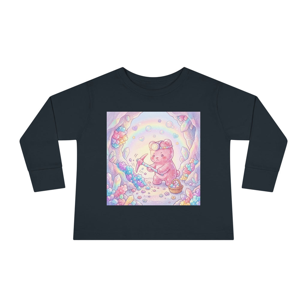 Rock Candy Minor, Pink Oozy Bear Gummy Friend- Graphic Long Sleeve Shirt