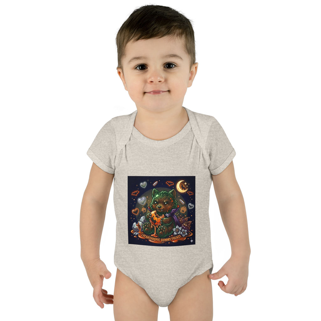Baby Bodysuit — Cute Halloween Werewolf Gooey Bear