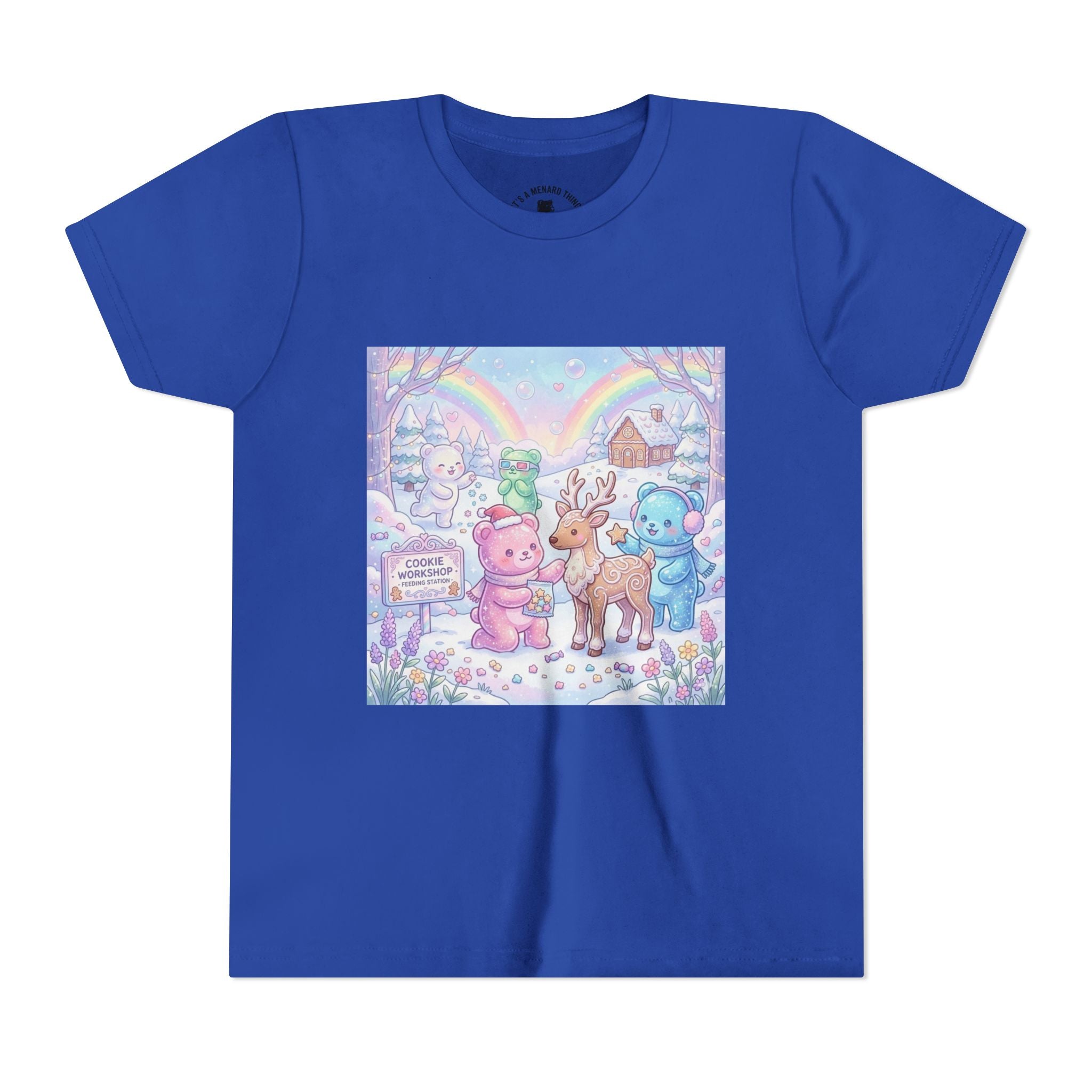 Gooey Gummies Feed Reindeer Graphic Youth Shirt