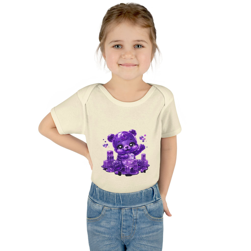 Play Time, Purple Crystal Baby Oozy Bear Gummy Cutie Addition- Graphic Onesie