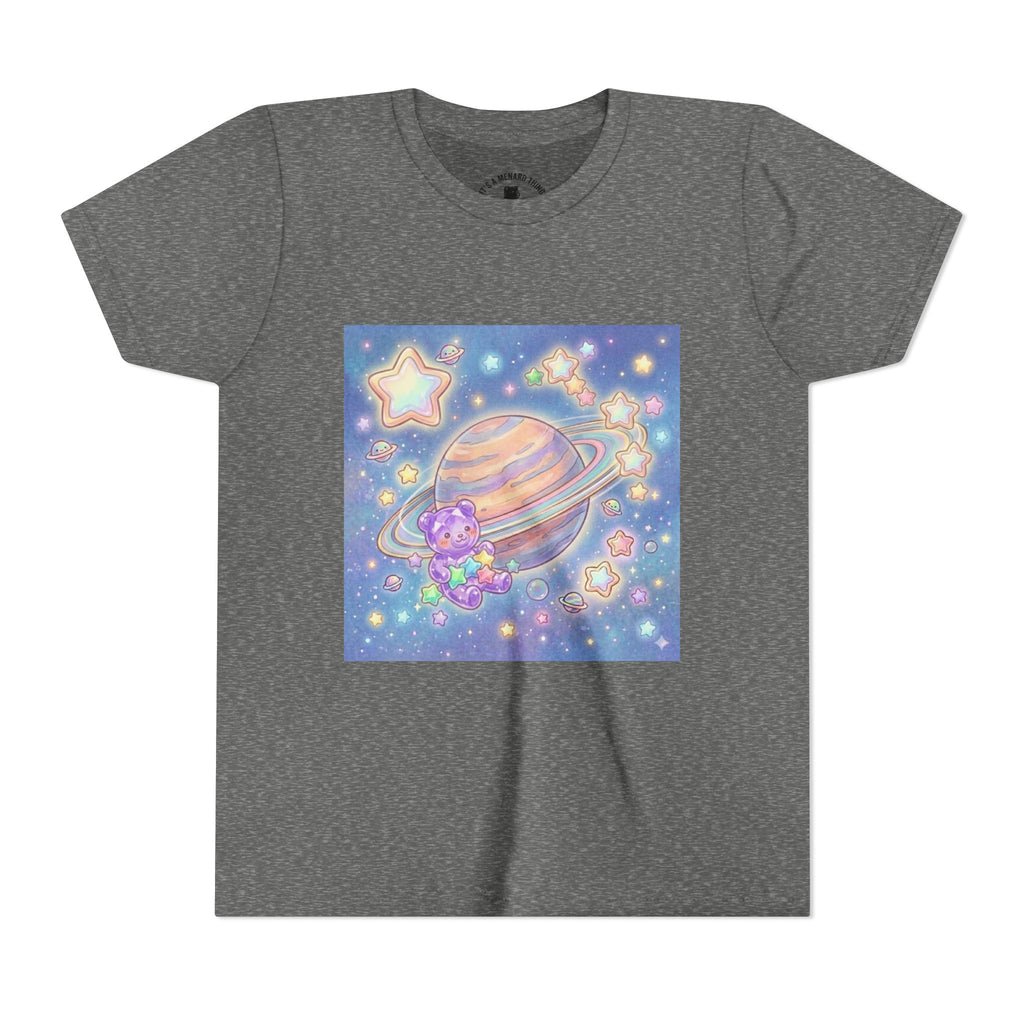 Merry-go-Saturn Cosmic Gooey Crystal Gummy Bear- Stars & Sparkles Graphic T-Shirt